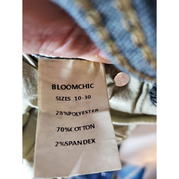 BloomChic Size 22 Ankle Dark Wash Jeans, 2-Button Fly, NWT - Picture 6 of 6